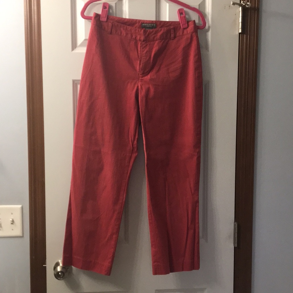 Red Capri pants